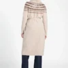 Cardigan long Akilah à bordure en fausse fourrure