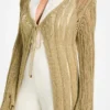 Cardigan long en maille lurex Cardigan long en maille lurex