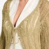 Cardigan long en maille lurex Cardigan long en maille lurex