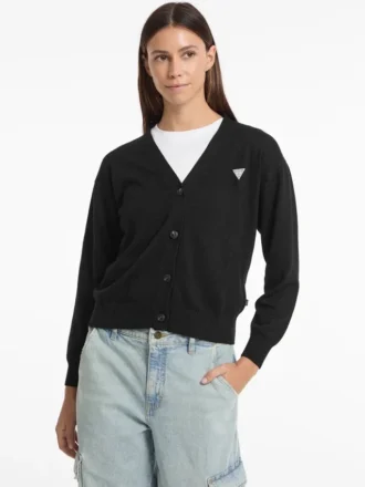 Cardigan Mini Triangle en mélange de soie et de laine