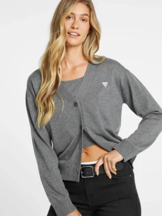 Cardigan Mini Triangle en mélange de soie et de laine