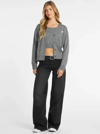 Cardigan Mini Triangle en mélange de soie et de laine