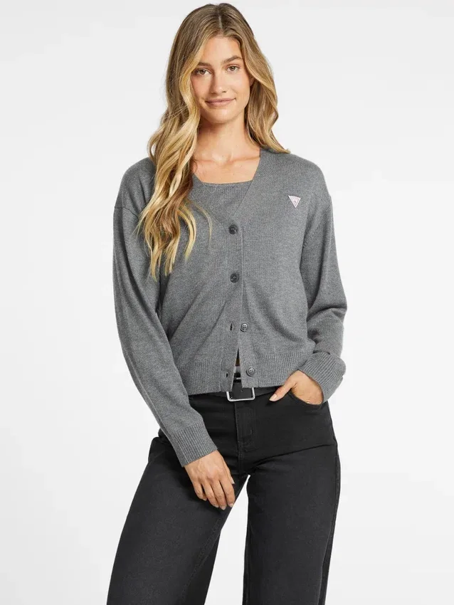 Cardigan Mini Triangle en mélange de soie et de laine Cardigan Mini Triangle en mélange de soie et de laine