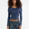 Cardigan à revers côtelé Guess Originals