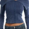 Cardigan à revers côtelé Guess Originals