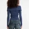 Cardigan à revers côtelé Guess Originals