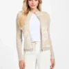 Cardigan zippé en fausse fourrure Eco Mila Cardigan zippé en fausse fourrure Eco Mila