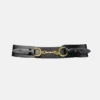 Ceinture en cuir avec boucle en bambou