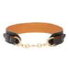 Ceinture en cuir avec boucle en bambou