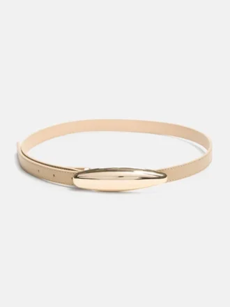 Ceinture en cuir à boucle métallique