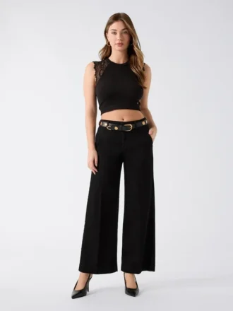 Ceinture en cuir véritable avec logo