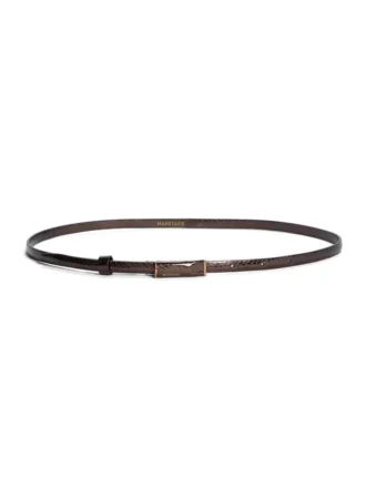 Ceinture minimaliste en cuir verni