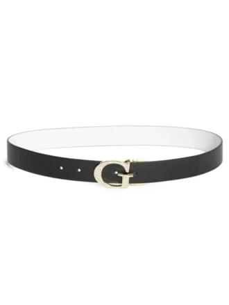 Ceinture réversible à boucle G en strass