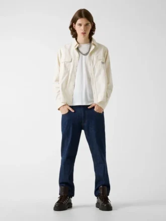Chemise courte ajustée avec poches