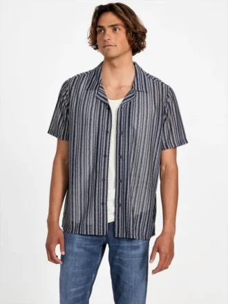 Chemise de vacances à rayures Wyatt