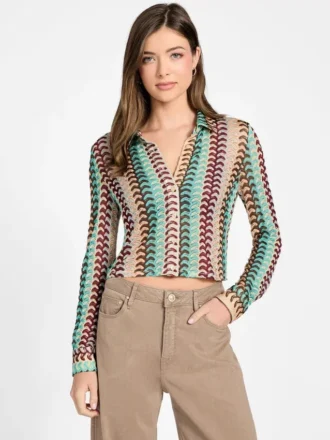 Chemise en maille rayée Izzy Chemise en maille rayée Izzy