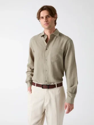 Chemise en mélange de lin