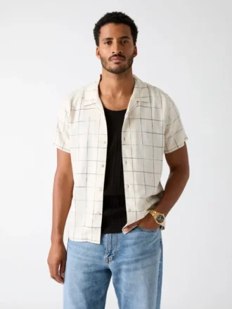 Chemise en mélange de lin