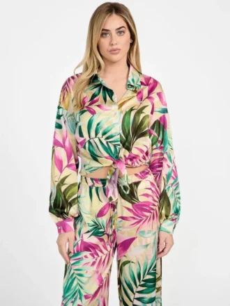 Chemise en satin imprimé Eco Jun