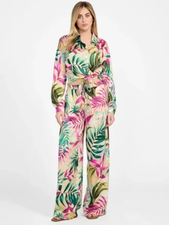 Chemise en satin imprimé Eco Jun