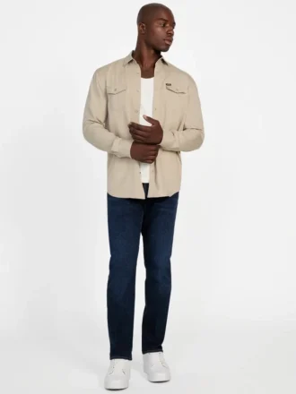 Chemise en sergé délavé