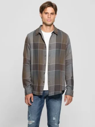 Chemise en velours côtelé à carreaux Noah