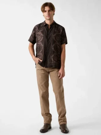 Chemise à imprimé baroque sur les bords