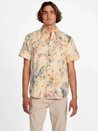 Chemise imprimée et brodée