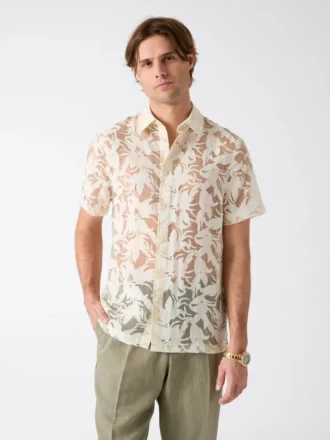 Chemise à motif floral dévoré