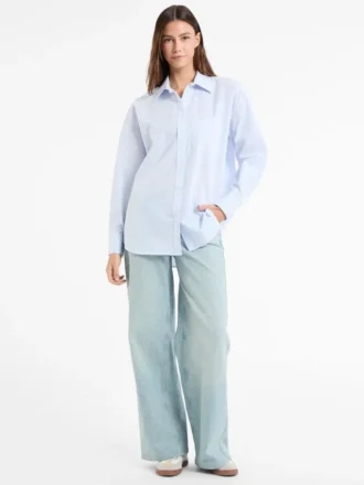 Chemise à rayures et blocs de couleur