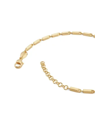 Collier à maillons carrés dorés