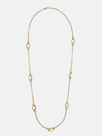 Collier à maillons en forme de bambou dorés