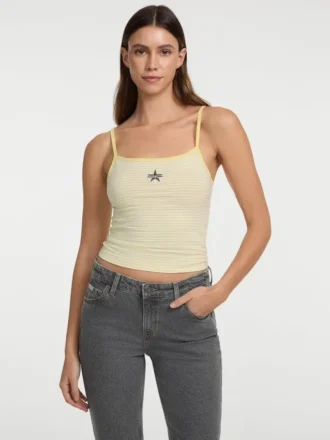 Crop top à étoiles brodées Crop top à étoiles brodées