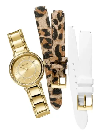 Ensemble de montres analogiques dorées