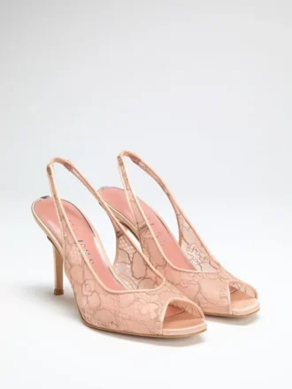 Escarpins à bride arrière en dentelle