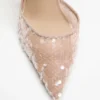 Escarpins à bride cheville et paillettes