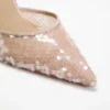 Escarpins à bride cheville et paillettes