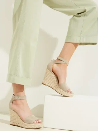 Espadrilles compensées en daim Hidy