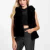 Gilet à capuche en fausse fourrure Sophy