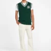 Gilet Eco Holden à col en V et maille torsadée