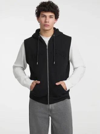 Gilet polaire à capuche