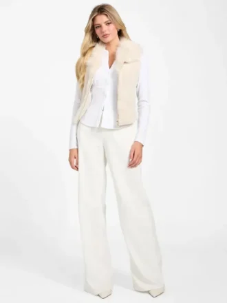 Gilet zippé en fausse fourrure Amari