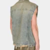 Gilets de camionneur en denim délavé Gilets de camionneur en denim délavé