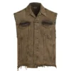 Gilets de camionneur en denim teinté Gilets de camionneur en denim teinté
