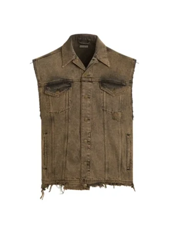 Gilets de camionneur en denim teinté