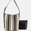 Grand sac seau en toile rayée Nicolette Grand sac seau en toile rayée Nicolette