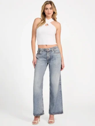 Jeans baggy taille basse éco