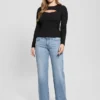 Jeans éco taille basse ample
