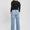 Jeans éco taille basse ample