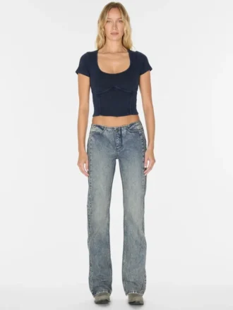 Jeans en denim patchwork